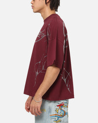 Ed Hardy Cyber Rhinestone T-Shirt Plum