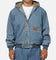 Carre Sherpa Lined Zip Hoodie Mid Blue Denim