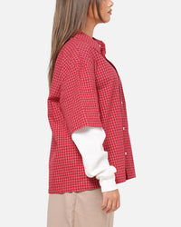 Carre Archive Layered Shirt Red Plaid