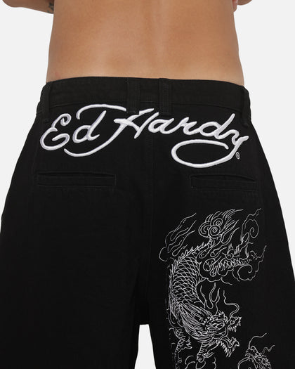 Ed Hardy Studded Tailored Jorts Black