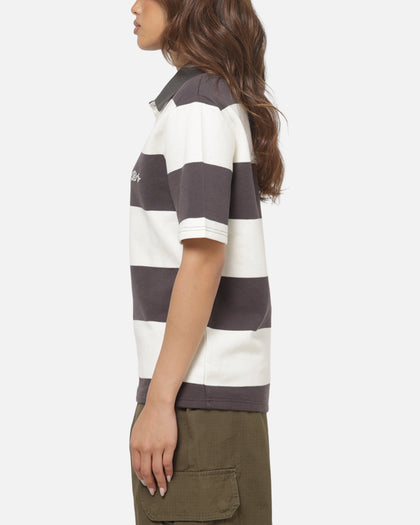 Carre Common Striped Polo Washed Black/Off White