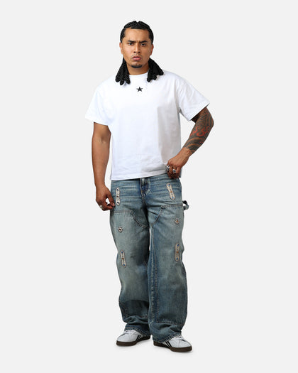 MNML Ultra Baggy Western Jewel Jeans Blue