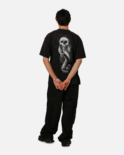 73Studio X Harry Potter Lord Voldemort Vintage T-Shirt Black Acidwash