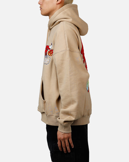 Mitchell & Ness Chicago Bulls Fireball Hoodie Tan