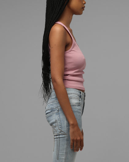 Loiter Women's Hybrid Scoop Neck Tank Dusty Pink