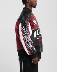 Loiter Tokyo Drift Vegan Leather Jacket Red
