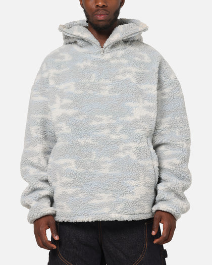 Carre Sherpa Hooded Jumper Snow Camo
