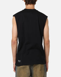 Saint Morta Scription Oversized Muscle T-Shirt Black