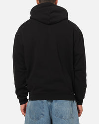 S Double Cursive Zip Hoodie Black