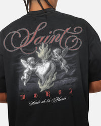 Saint Morta Heavens Kitchen Boxy T-Shirt Black Wash