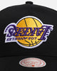 Mitchell & Ness Los Angeles Lakers 'Upside Down Logo' Pro Pinch Snapback Black