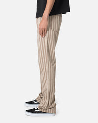 MNML B389 Striped Flare Pants Brown