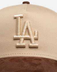 New Era Los Angeles Dodgers 'Oat Brown Suede' 9FORTY A-Frame Snapback Brown