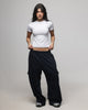 American Thrift Women's Longline Baby T-Shirt Grey Heather