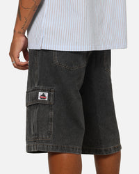 X-Large Baggy Cargo Denim 91 Shorts Washed Black