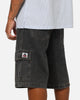 X-Large Baggy Cargo Denim 91 Shorts Washed Black