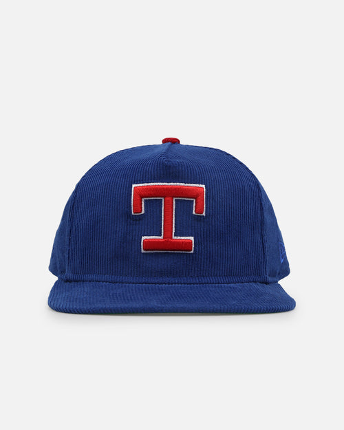 New Era Texas Rangers 'Throwback Cord Golfers' Corduroy Golfer Snapback Blue
