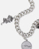 Ed Hardy Multi Charm Cuban Chain Necklace Silver