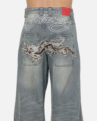 Ed Hardy Fireborn Jeans Mid Blue Denim