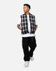 X-Large Ombre Plaid Reversible Vest Black