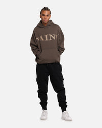 Saint Morta Vision Boxy Hoodie Brown