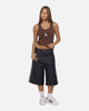 Majestic Athletic Women's Los Angeles Dodgers Rib Logo Tank Dark Chocolate