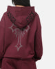 Ed Hardy Trinity Rhinestone Zip Hoodie Plum