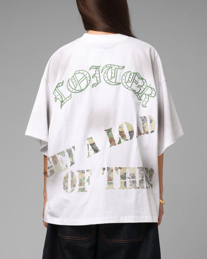Loiter Premium Action Figure T-Shirt White