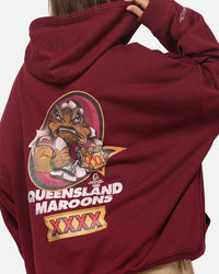 Mitchell & Ness Queensland Maroons XXXX Toad Box Hoodie Maroon