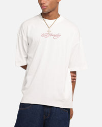 Ed Hardy Techno Rhinestone T-Shirt Off White