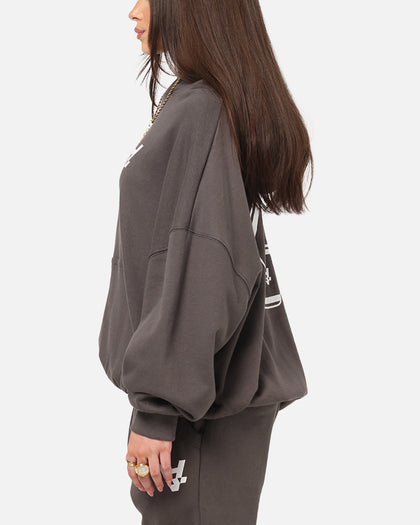 The Anti Order Reverse Logo Hoodie Charcoal Grey