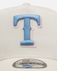 New Era Texas Rangers 'Pastel' 9FORTY A-Frame Snapback Chrome White