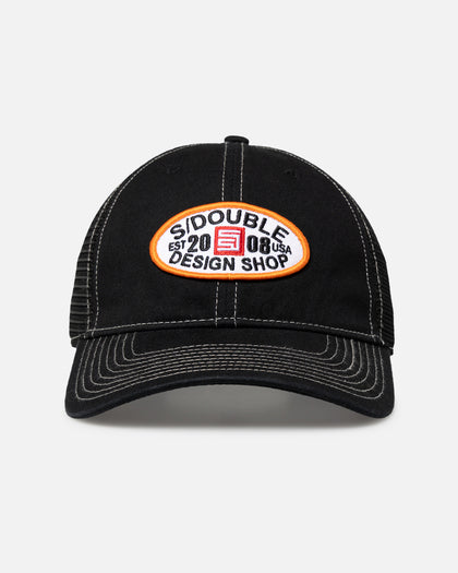 S Double Shop Relaxed Trucker Strapback Black