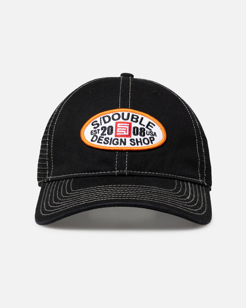S Double Shop Relaxed Trucker Strapback Black