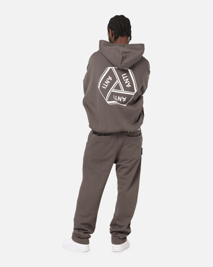The Anti Order Reverse Logo Hoodie Charcoal Grey