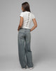 Loiter Women's In Distress Baby T-Shirt Off White