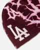 New Era Los Angeles Dodgers Lightning Knit Skully Maroon