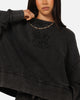 Pro Standard Women's New York Yankees Washed Crystaline Crewneck Washed Black