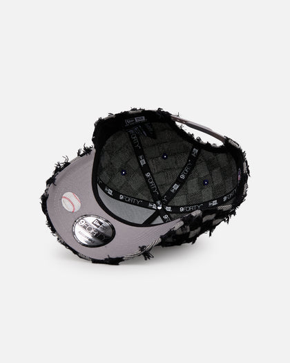New Era Los Angeles Dodgers 'Frayed Checkerboard' 9FORTY A-Frame Snapback Black/Grey