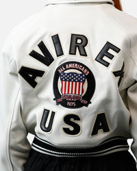 Avirex Women's Cropped Icon Jacket Snow White