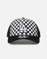 New Era Los Angeles Dodgers 'Checker Trucker' 9FORTY A-Frame Trucker Snapback White