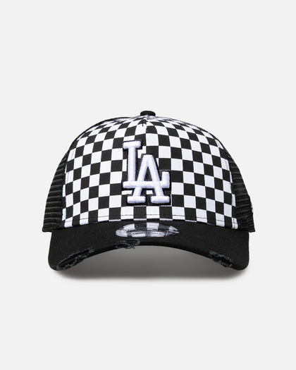 New Era Los Angeles Dodgers 'Checker Trucker' 9FORTY A-Frame Trucker Snapback White