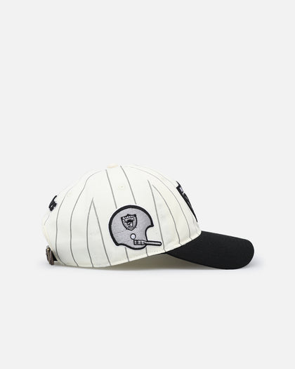 Pro Standard Las Vegas Raiders Pinstripe Classic Dad Hat Strapback Eggshell/Yellow