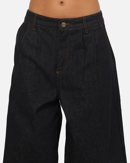 Carre Astor Pleated Jeans Raw Blue