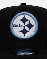 New Era Pittsburgh Steelers 'Black And Sky Blue' 9FORTY A-Frame Snapback Black/Sky Blue