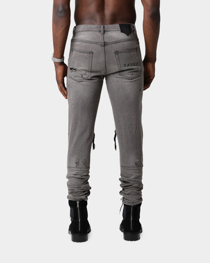 Saint Morta Destroyer Distressed Jeans Vintage Grey