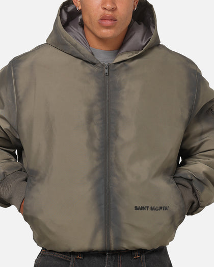 Saint Morta Patriot Hoodie Bomber Jacket Tan
