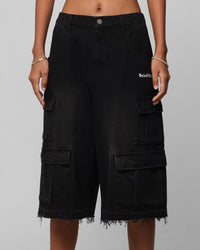 Loiter 3 Quarter Pants Washed Black
