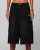 Loiter 3 Quarter Pants Washed Black
