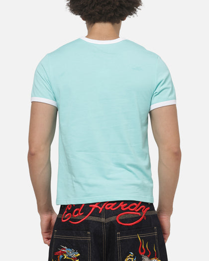 Ed Hardy Love Kills Slowly Ringer T-Shirt Aqua